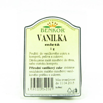 Vanilka mletá 1g Bencor